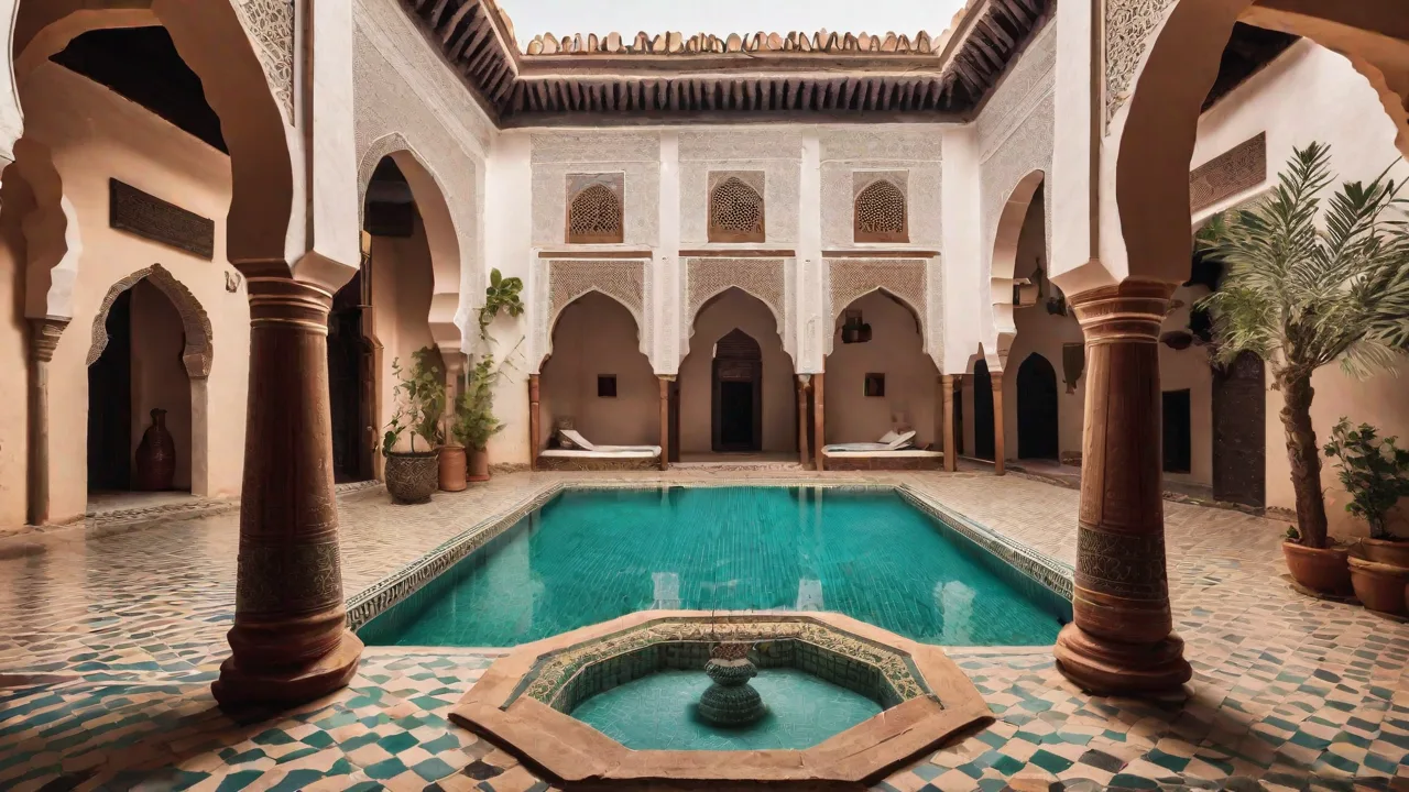 Traditional Moroccan Riads and Their Interior Courtyards
