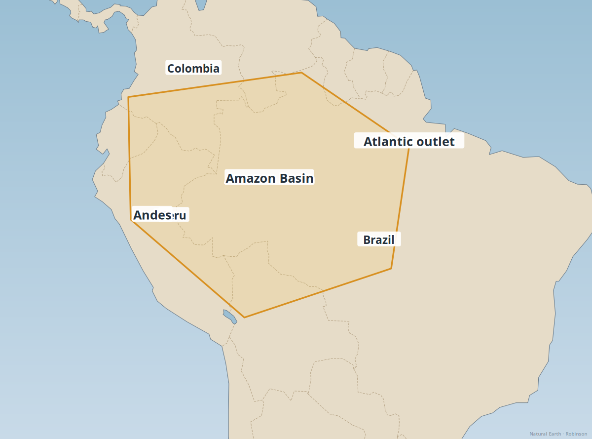 Amazon Basin — geography reference map