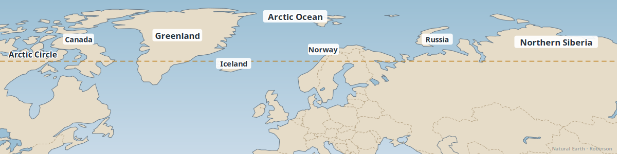 Arctic — geography reference map