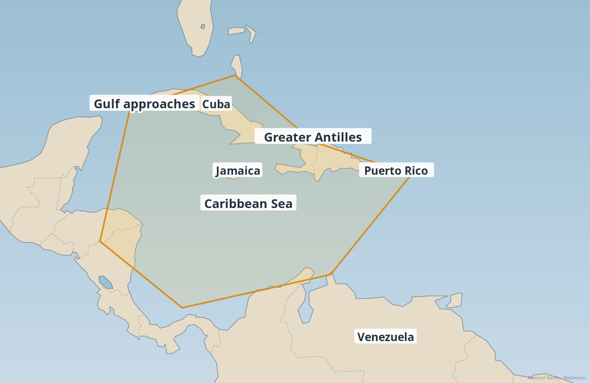 Caribbean — geography reference map