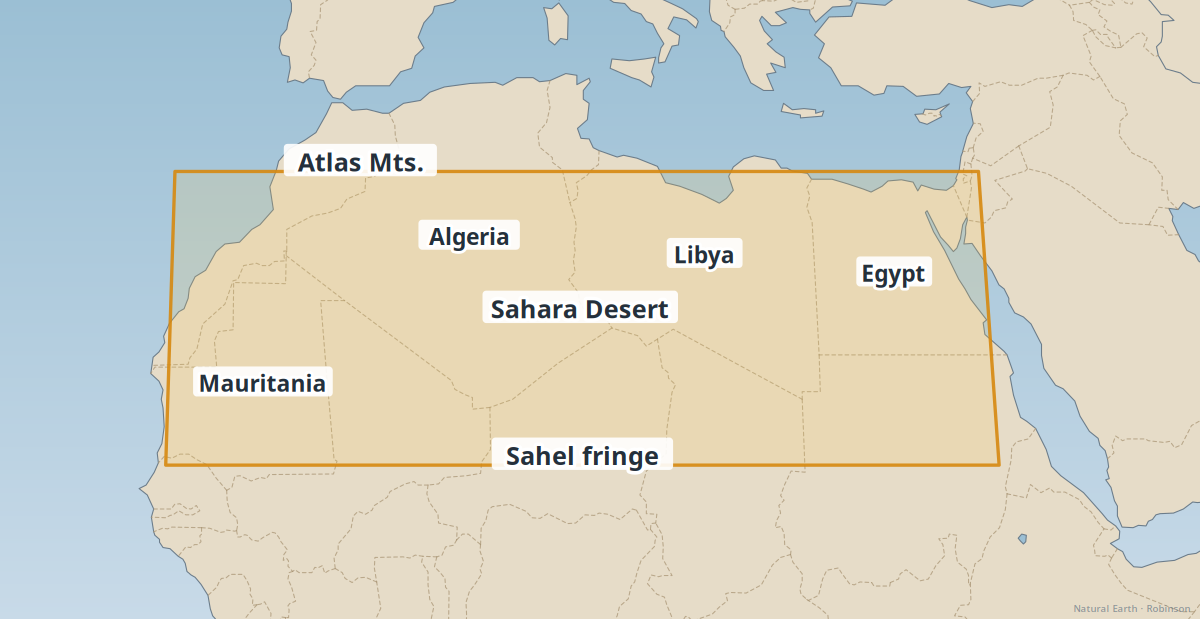 Sahara Desert — geography reference map