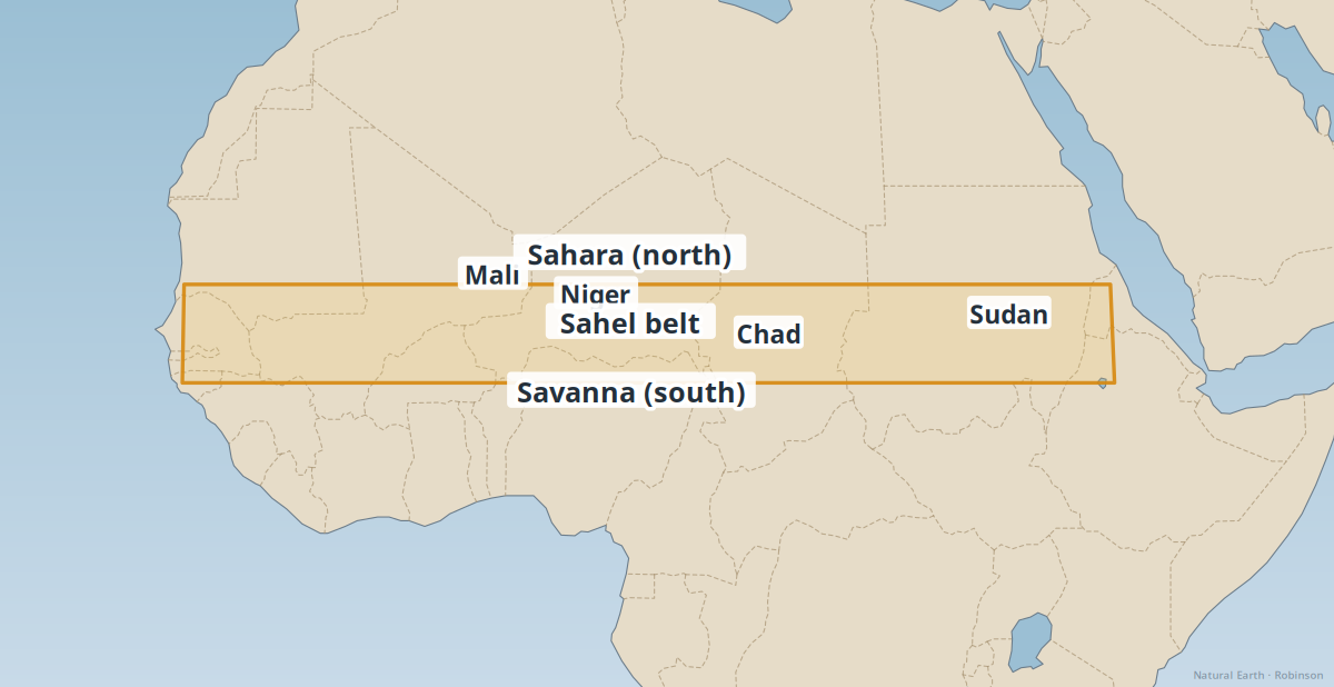 Sahel — geography reference map