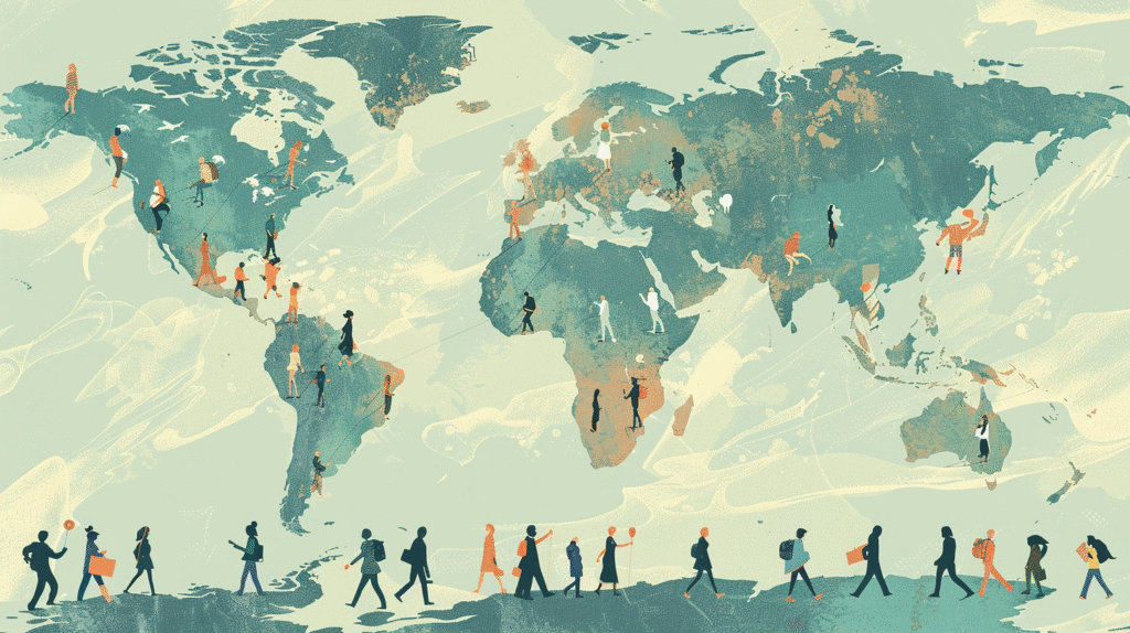 Climate Migration and Shifting Population Borders